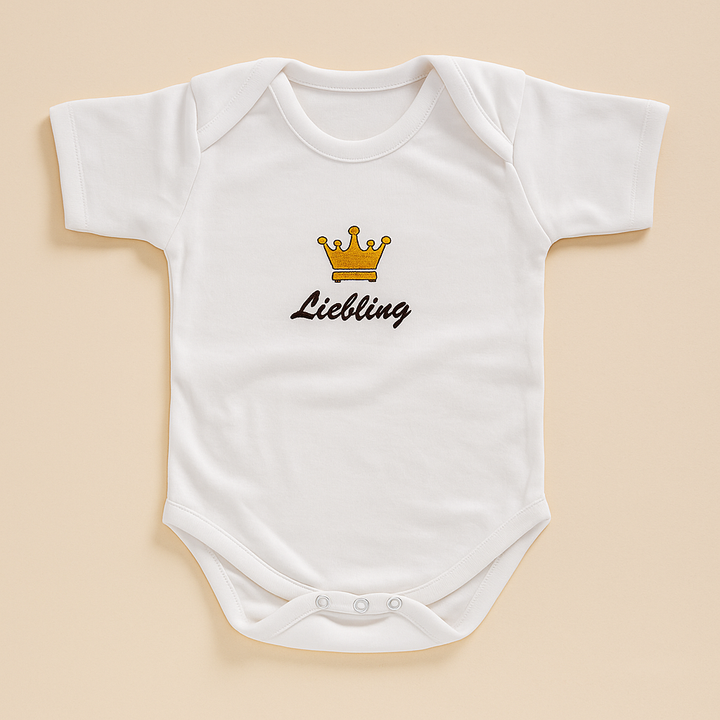 SUNSHINE BABY BODYSUIT H/S CROWN WHITE 0-3M