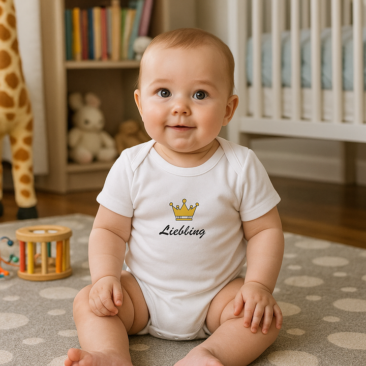 SUNSHINE BABY BODYSUIT H/S CROWN WHITE 0-3M