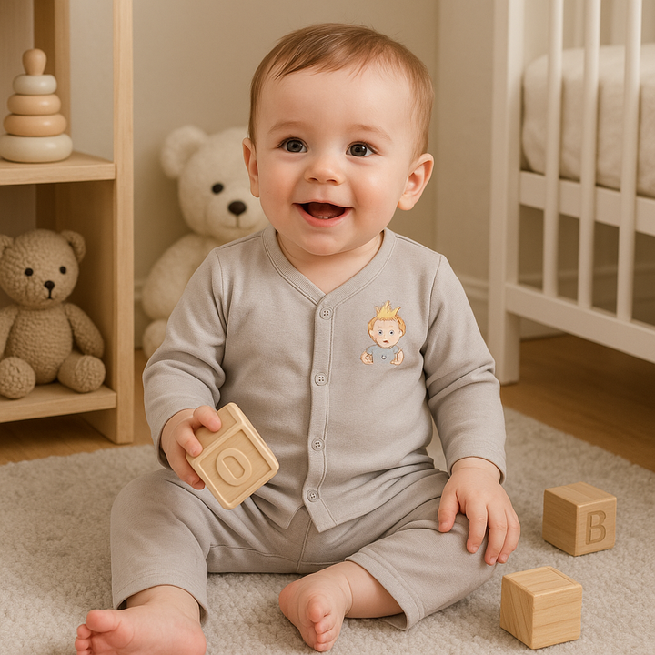 SUNSHINE BABY SLEEPSUIT DARK GREY 18-24M