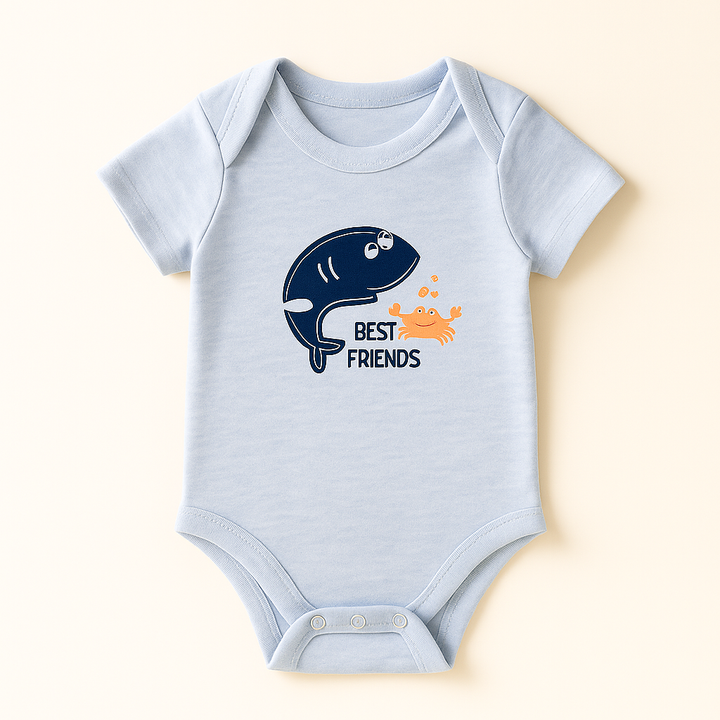 SUNSHINE BABY BODYSUIT MULTI DESIGN AND MULTI CHARACTER BLUE 9-12M