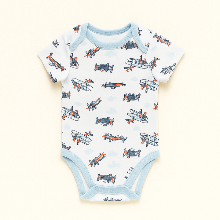 SUNSHINE BABY BODYSUIT MULTI DESIGN AND MULTI CHARACTER WHITE 9-12M