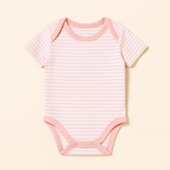 SUNSHINE BABY BODYSUIT MULTI DESIGN AND MULTI CHARACTER BABY PINK 9-12M