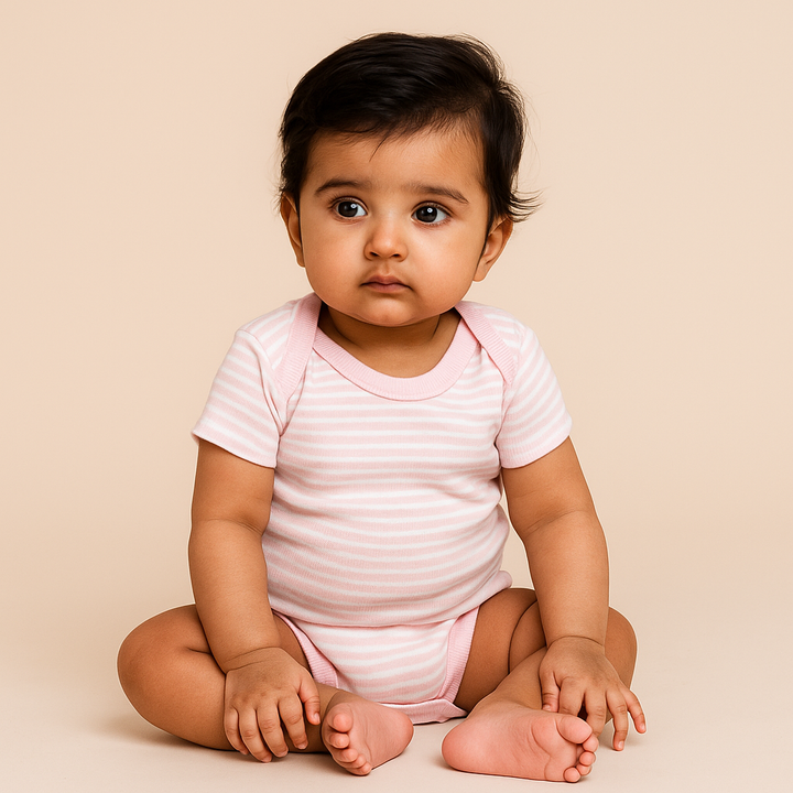 SUNSHINE BABY BODYSUIT MULTI DESIGN AND MULTI CHARACTER BABY PINK 9-12M