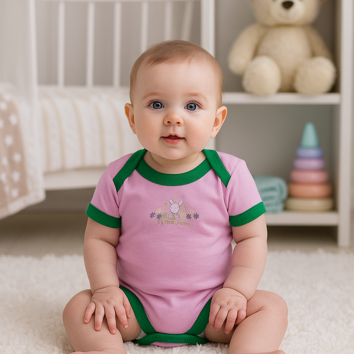 SUNSHINE BABY BODYSUIT MULTI DESIGN AND MULTI CHARACTER PINK 9-12M