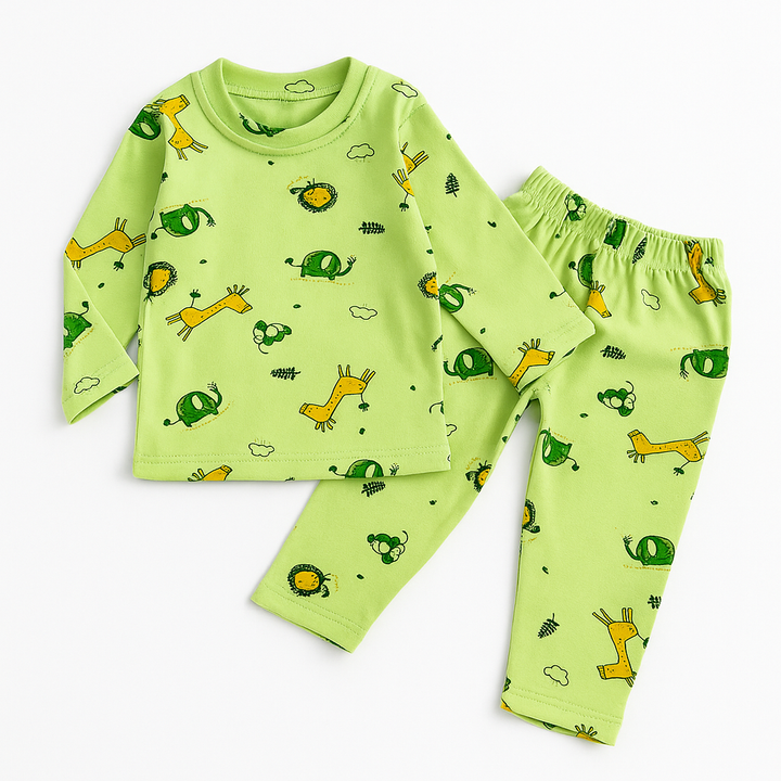 SUNSHINE BABY WINTER PAJAMA SET ANIMAL GREEN T.G DUCK (L) 3Y