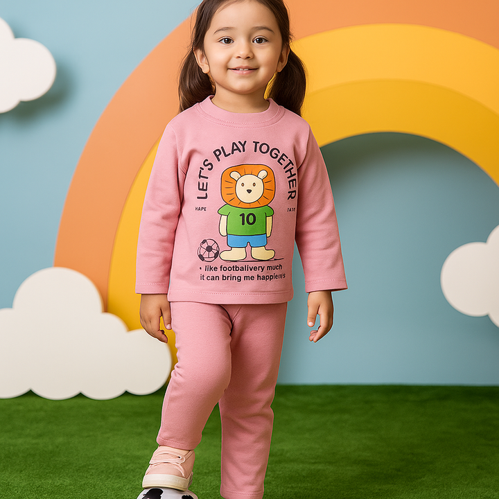 SUNSHINE BABY WINTER PAJAMA SET LION PINK T.G DUCK (L) 3Y
