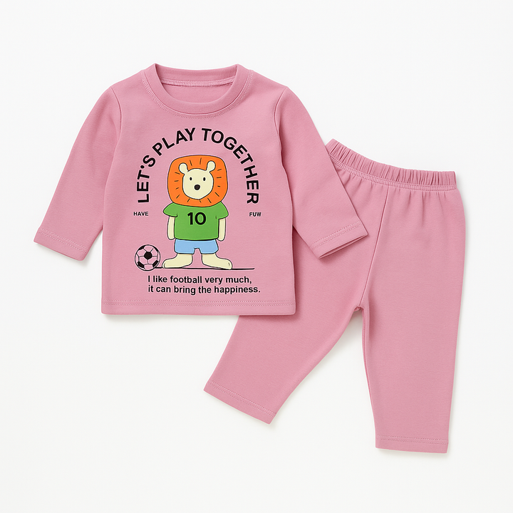 SUNSHINE BABY WINTER PAJAMA SET LION PINK T.G DUCK (L) 3Y
