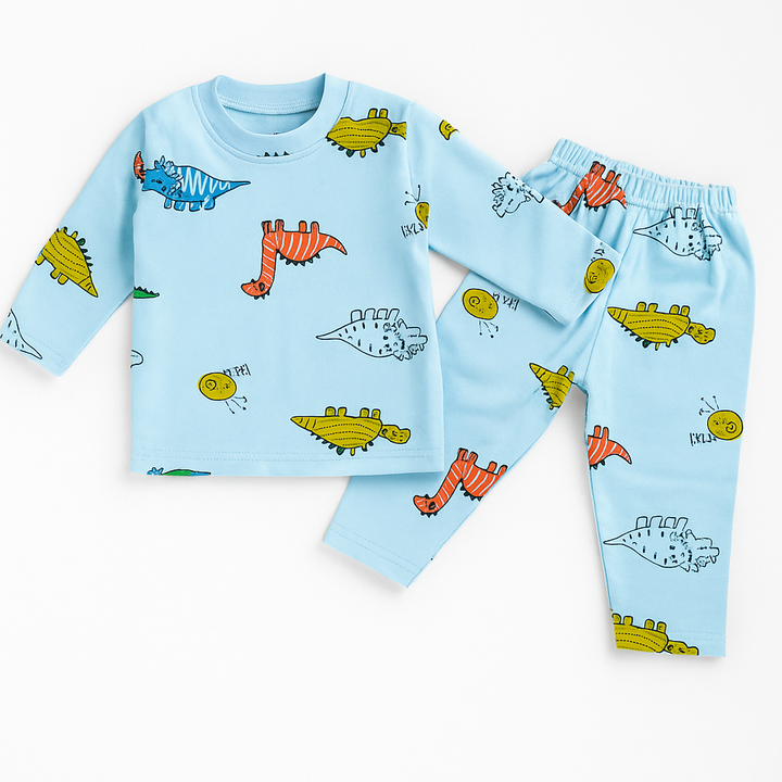 SUNSHINE BABY WINTER PAJAMA SET DINO SKY BLUE T.G DUCK (L) 3Y