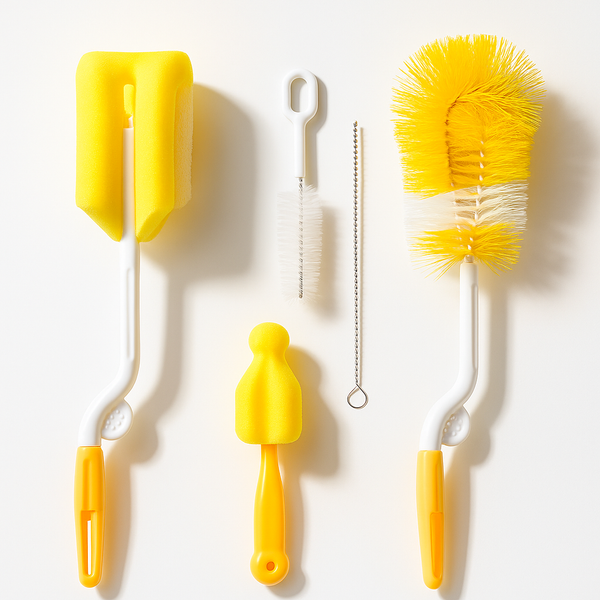 SUNSHINE BABY 5 PCS FEEDER CLEANING BRUSH YELLOW ( ZR-923)
