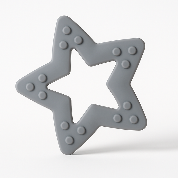 SUNSHINE BABY TEETHER STAR  GREY MUMLOVE (A6119-30)