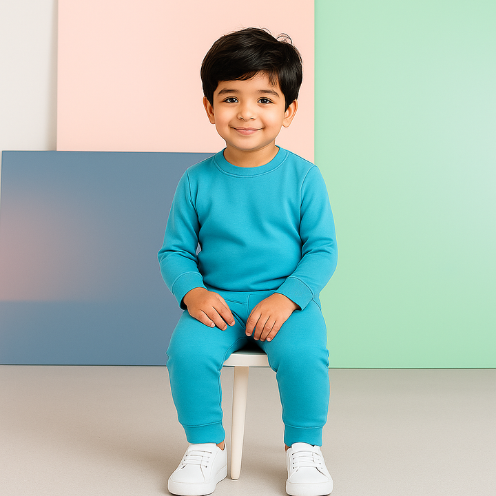 SUNSHINE RIB INNERWEAR SWAN SEA BLUE NO.24 6-7Y