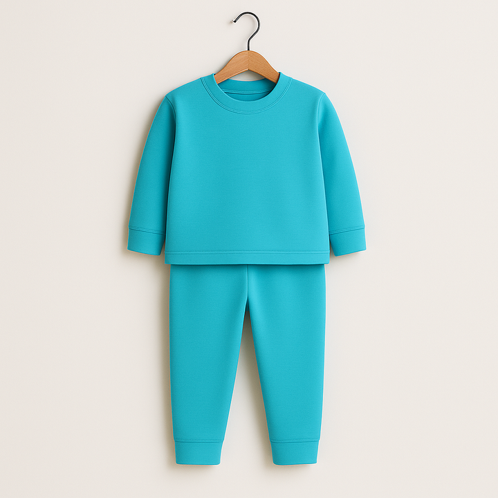 SUNSHINE RIB INNERWEAR SWAN SEA BLUE NO.24 6-7Y