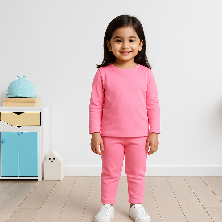 SUNSHINE RIB INNERWEAR SWAN FLUORESCENT PINK NO.14 1Y