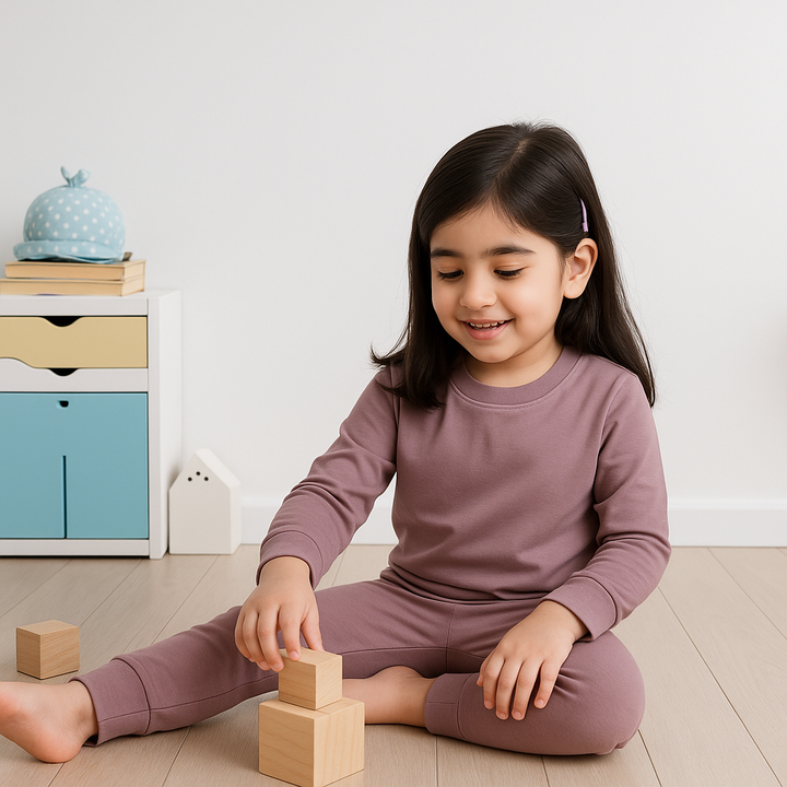 SUNSHINE RIB INNERWEAR SWAN DUSTY PINK NO.18 3Y