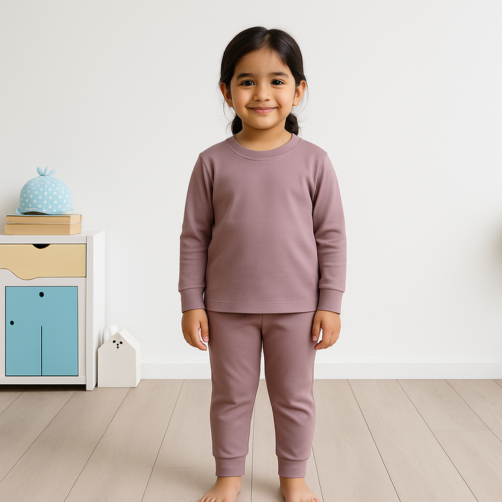 SUNSHINE RIB INNERWEAR SWAN DUSTY PINK NO.18 3Y