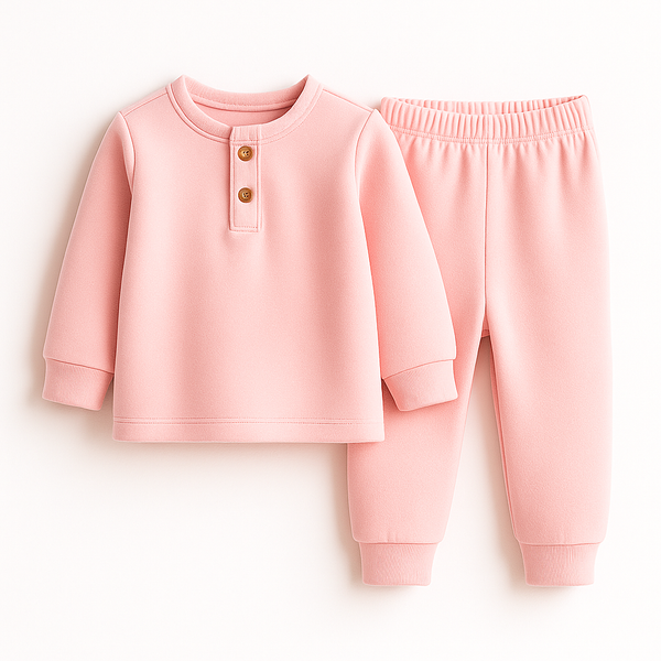 SUNSHINE KIDS HENLEY INNERWEAR SWAN  BABY PINK 24(7-8Y)