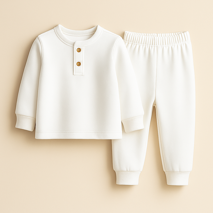 SUNSHINE KIDS HENLEY INNERWEAR SWAN WHITE 24(7-8Y)