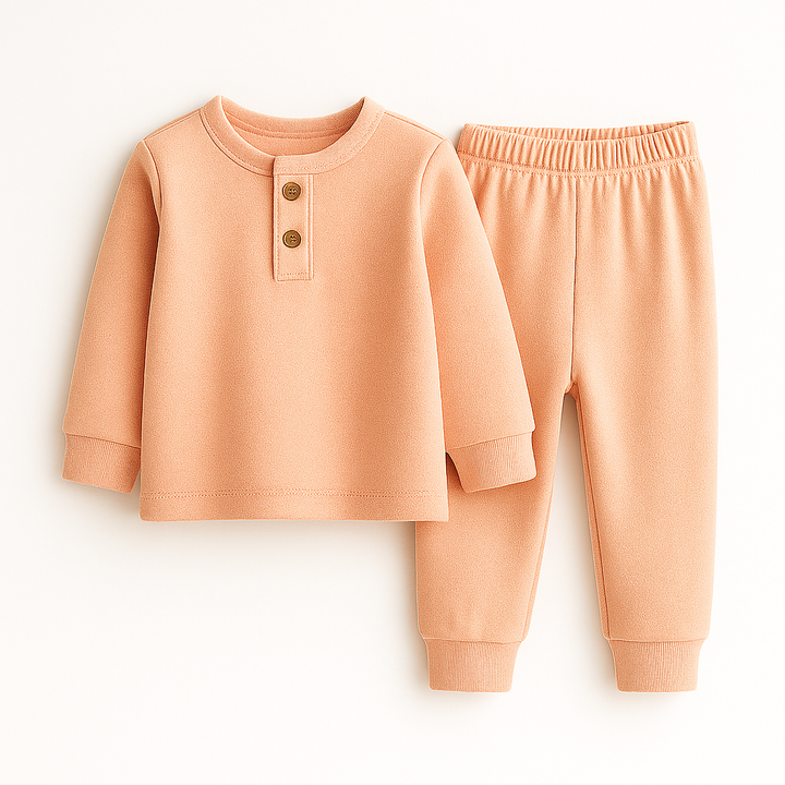 SUNSHINE KIDS HENLEY INNERWEAR SWAN PEACH 24(7-8Y)