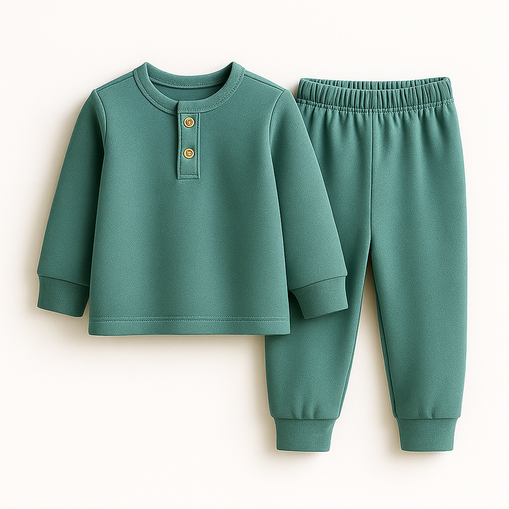 SUNSHINE KIDS HENLEY INNERWEAR SWAN SEA GREEN 24(7-8Y)