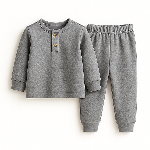 SUNSHINE KIDS HENLEY INNERWEAR SWAN GREY 22(5-6Y)