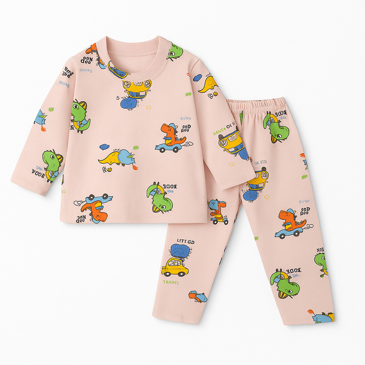 SUNSHINE KIDS WINTER PAJAMA MULTI DINO PEACH 3Y (TG DUCK)