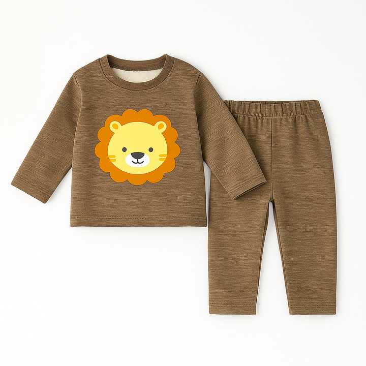 SUNSHINE KIDS WINTER PAJAMA SET  LION BROWN 3Y (TG DUCK)