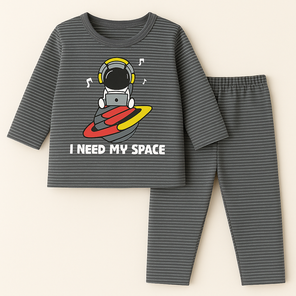 Baby Fleece Pajama Set Space Grey - Sunshine