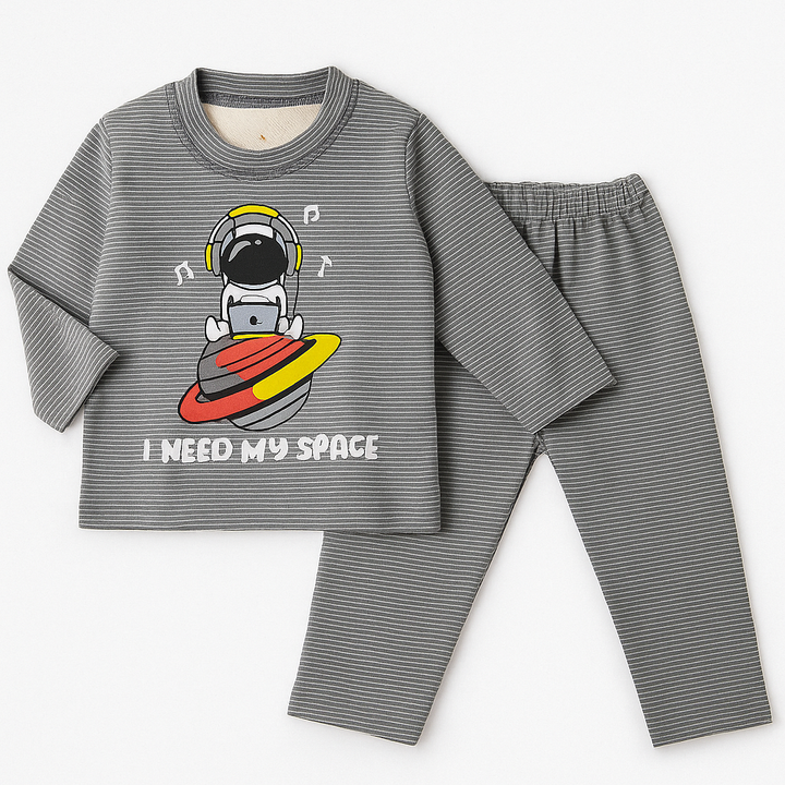 SUNSHINE BABY WINTER PAJAMA SET STRIPES SPACE GREY T.G DUCK (L) 3Y