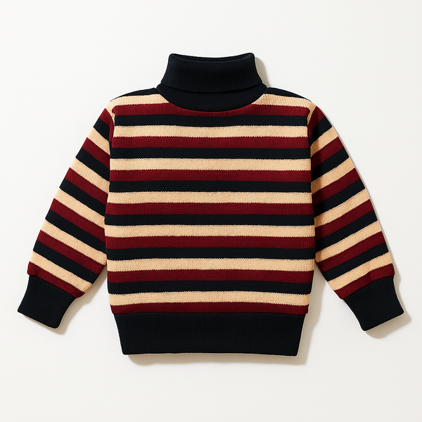 SUNSHINE BABY MOCK NECK MULTI STRIPES L 3-4Y