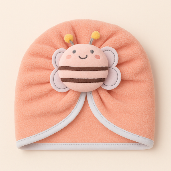 SUNSHINE BABY TURBAN CAP BEE BABY PINK