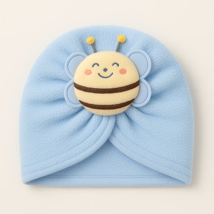 SUNSHINE BABY TURBAN CAP BEE BLUE