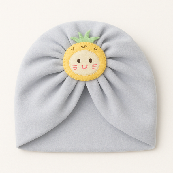 SUNSHINE BABY TURBAN CAP LABUBU GREY