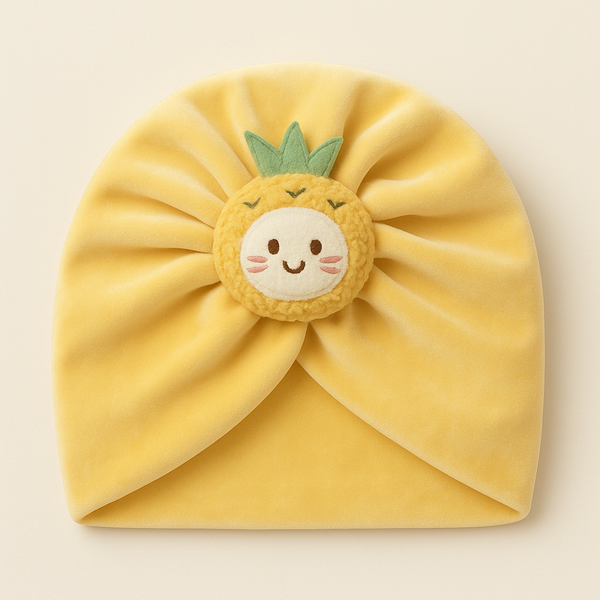 SUNSHINE BABY TURBAN CAP LABUBU YELLOW