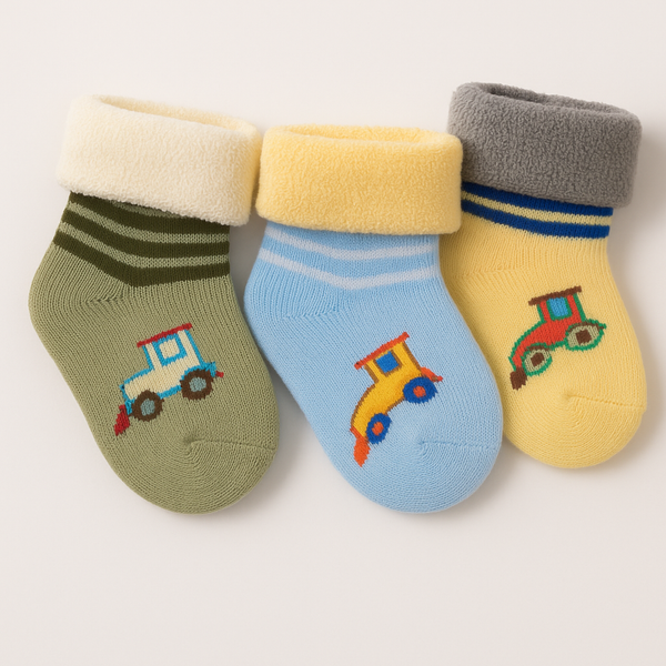 SUNSHINE BABY WINTER 3 PCS SOCKS SET TRACTOR MULTICOLOR