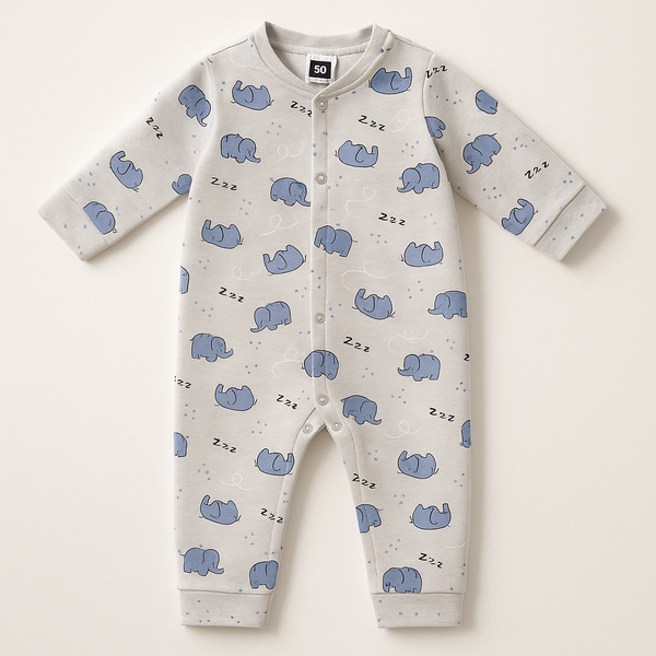 SUNSHINE BABY WINTER ROMPER ELEPHENT GREY 9-12M