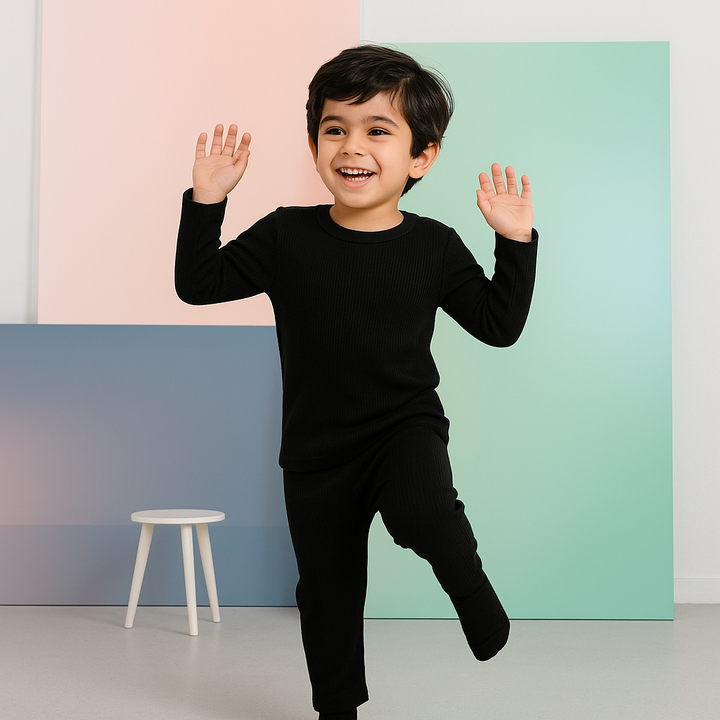 SUNSHINE KIDS WINTER SOFT COTTON INNERWEAR BLACK 4Y (LEVIS)