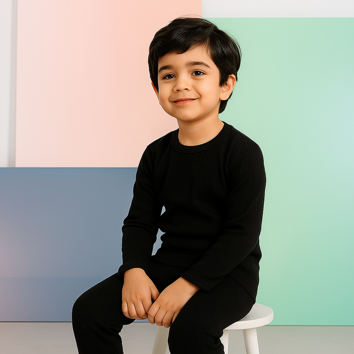 SUNSHINE KIDS WINTER SOFT COTTON INNERWEAR BLACK 4Y (LEVIS)