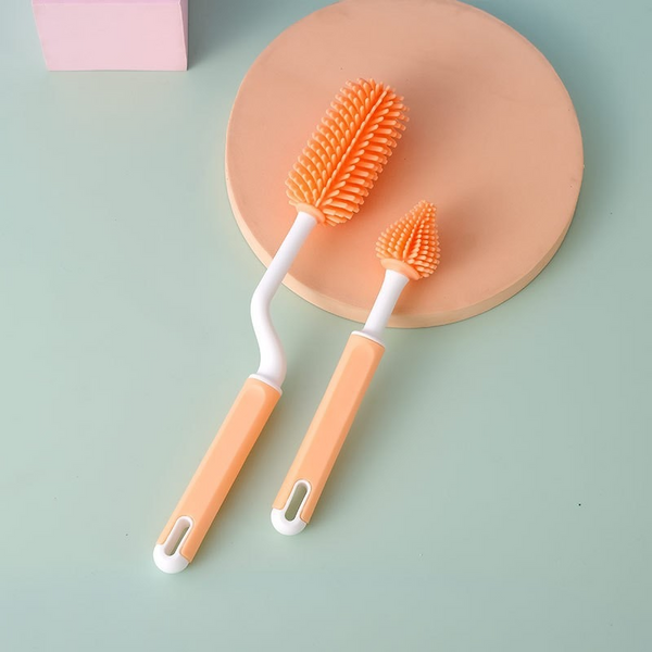 SUNSHINE BABY 2 PCS FEEDER CLEANING BRUSH ORANGE (A6647-3)