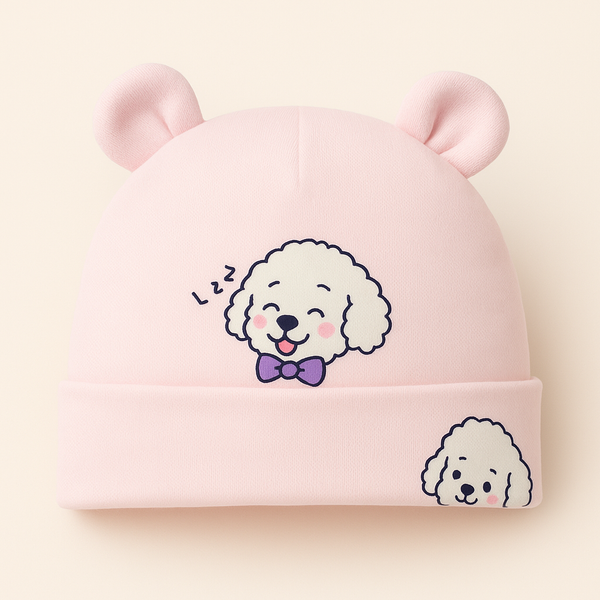 SUNSHINE BABY GIRLS WINTER CAP SHEEP I LOVE YOU PURPLE