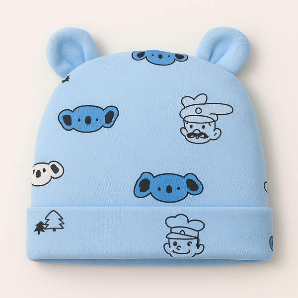 SUNSHINE BABY WINTER CAP QUALA & TREES BLUE