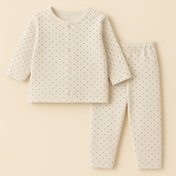 SUNSHINE BABY WINTER SLEEPSUIT MINI DOTS WHITE 3-6M