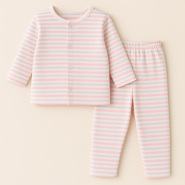 SUNSHINE BABY WINTER SLEEPSUIT STRIPES PINK 3-6M
