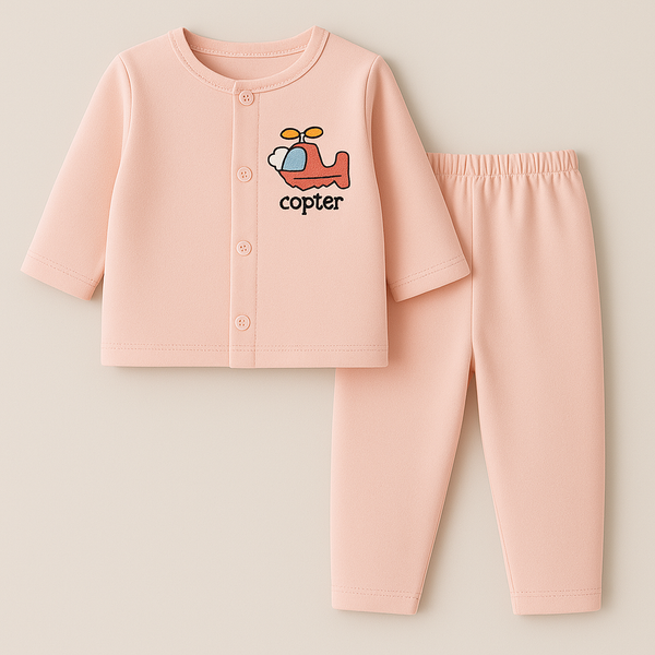 SUNSHINE BABY SOFT COTTON SLEEPSUIT COPTER BABY PINK 3-6M