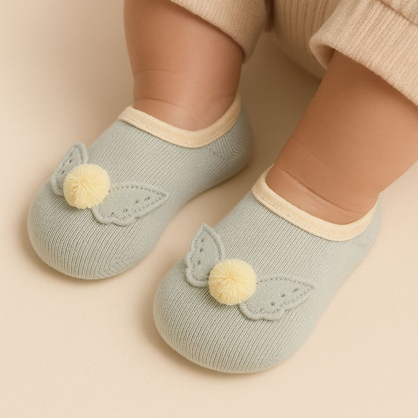 SUNSHINE BABY SOCKS FEATHER GREY M 3-6M