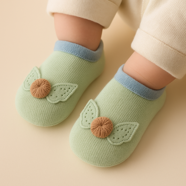 SUNSHINE BABY SOCKS FEATHER GREEN M 3-6M