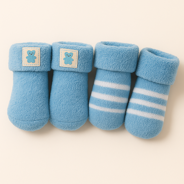 SUNSHINE BABY SOFT WOOLEN SOCK SET BLUE (9088)