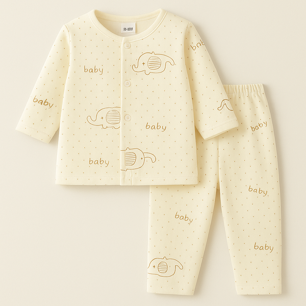 SUNSHINE BABY WINTER SLEEPSUIT ELEPHANTS YELLOW 3-6M
