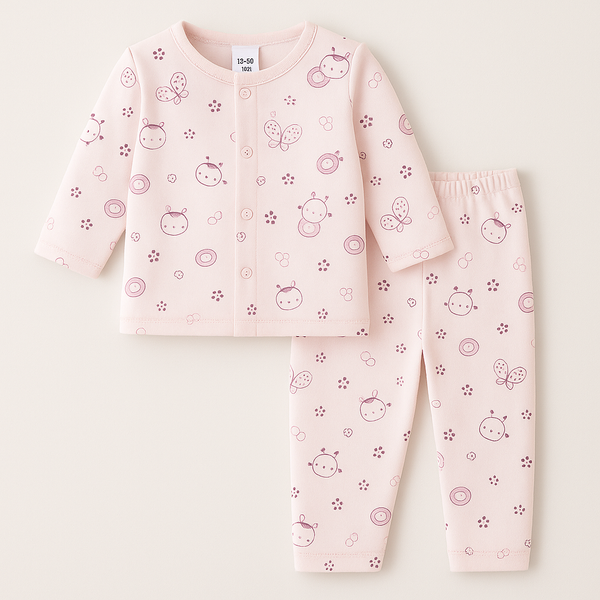 SUNSHINE BABY WINTER SLEEPSUIT PANDA WITH BALOON PINK 3-6M