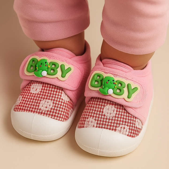 SUNSHINE BABY BOOTIE MINI CHECK BABY PINK & RED NO 18/140