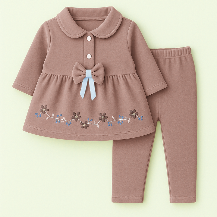 SUNSHINE BABY WINTER FROK FLOWERS PINK 6-12M (TG.DUCK)